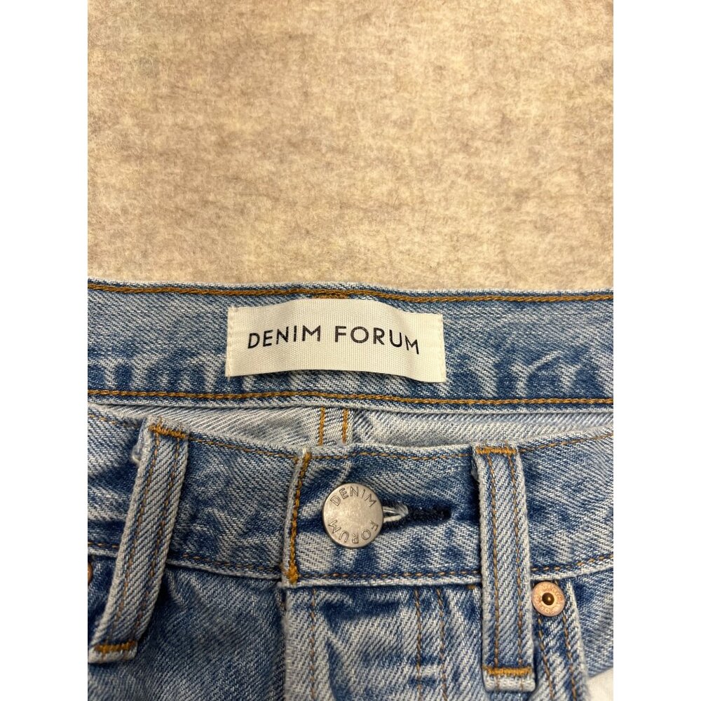Denim Forum Joni High Rise Loose Distressed Denim Jeans Ripped Button Fly 26 - Picture 5 of 12
